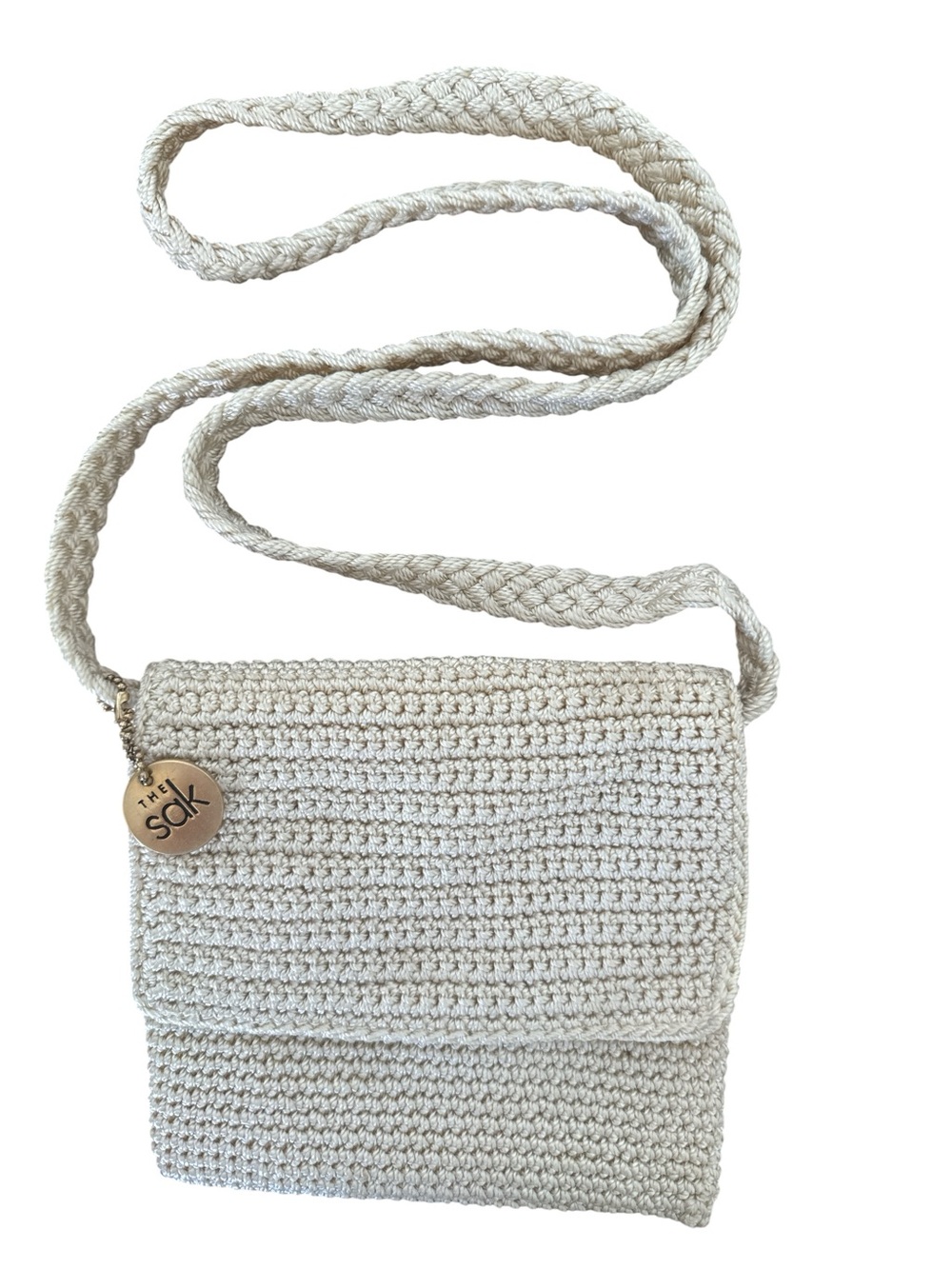 The Sak Cream Crochet Crossbody Bag